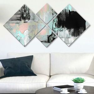 Set 4 tablouri decorative, 4MDF3515471, MDF, Imprimat UV, Multicolor imagine