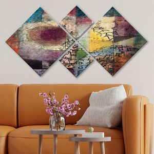 Set 4 tablouri decorative, 4MDF3586209, MDF, Imprimat UV, Multicolor imagine