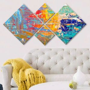 Set 4 tablouri decorative, 4MDF362273090, MDF, Imprimat UV, Multicolor imagine