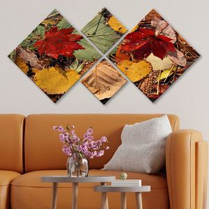 Set 4 tablouri decorative, 4MDF36954355, MDF, Imprimat UV, Multicolor imagine