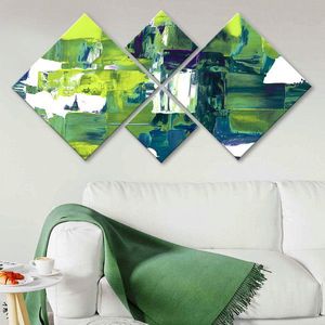 Set 4 tablouri decorative, 4MDF3809361, MDF, Imprimat UV, Multicolor imagine