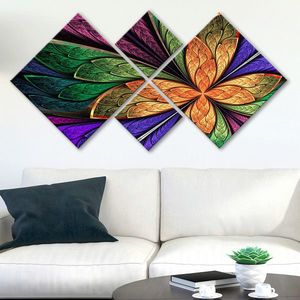 Set 4 tablouri decorative, 4MDF381550492, MDF, Imprimat UV, Multicolor imagine