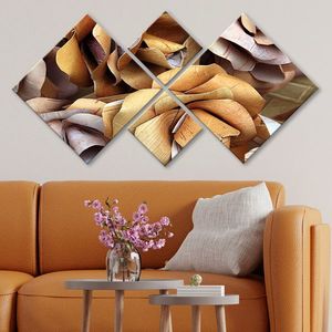 Set 4 tablouri decorative, 4MDF38511646, MDF, Imprimat UV, Multicolor imagine
