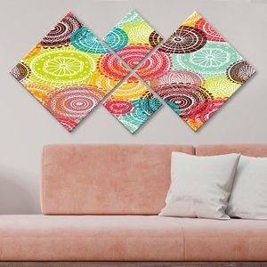 Set 4 tablouri decorative, 4MDF4155716, MDF, Imprimat UV, Multicolor imagine