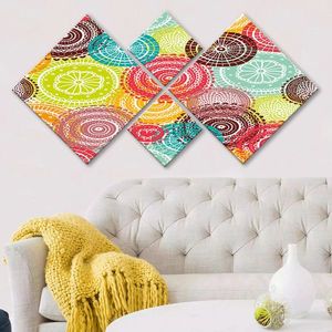 Set 4 tablouri decorative, 4MDF41557163, MDF, Imprimat UV, Multicolor imagine