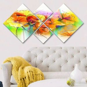 Set 4 tablouri decorative, 4MDF421304551, MDF, Imprimat UV, Multicolor imagine