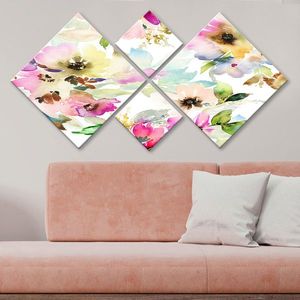 Set 4 tablouri decorative, 4MDF440209549, MDF, Imprimat UV, Multicolor imagine