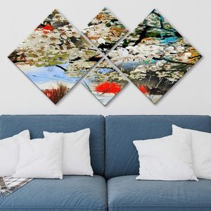 Set 4 tablouri decorative, 4MDF4541435, MDF, Imprimat UV, Multicolor imagine