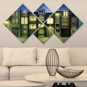 Set 4 tablouri decorative, 4MDF45466113, MDF, Imprimat UV, Multicolor imagine