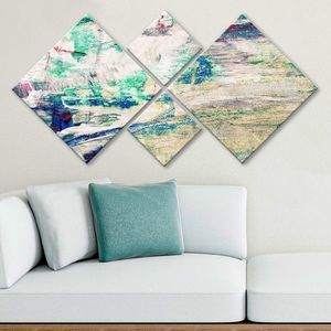 Set 4 tablouri decorative, 4MDF45733497, MDF, Imprimat UV, Multicolor imagine