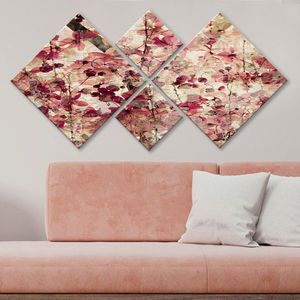 Set 4 tablouri decorative, 4MDF4577294, MDF, Imprimat UV, Multicolor imagine