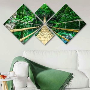 Set 4 tablouri decorative, 4MDF458089186, MDF, Imprimat UV, Multicolor imagine