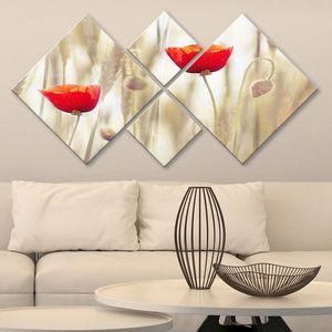 Set 4 tablouri decorative, 4MDF4777109, MDF, Imprimat UV, Multicolor imagine