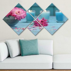 Set 4 tablouri decorative, 4MDF4969722, MDF, Imprimat UV, Multicolor imagine