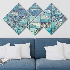 Set 4 tablouri decorative, 4MDF504702988, MDF, Imprimat UV, Multicolor imagine