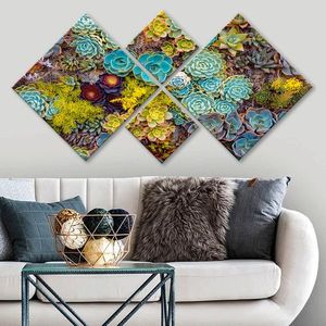 Set 4 tablouri decorative, 4MDF538671676, MDF, Imprimat UV, Multicolor imagine