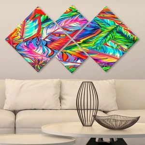 Set 4 tablouri decorative, 4MDF5466131, MDF, Imprimat UV, Multicolor imagine