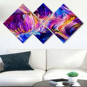 Set 4 tablouri decorative, 4MDF550769545, MDF, Imprimat UV, Multicolor imagine