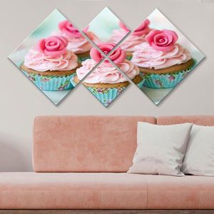 Set 4 tablouri decorative, 4MDF5542425, MDF, Imprimat UV, Multicolor imagine