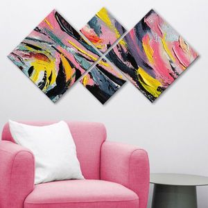 Set 4 tablouri decorative, 4MDF557030428, MDF, Imprimat UV, Multicolor imagine