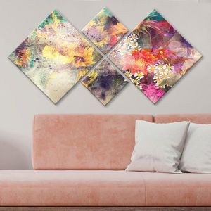 Set 4 tablouri decorative, 4MDF559168150, MDF, Imprimat UV, Multicolor imagine