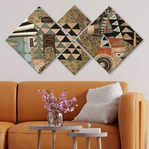 Set 4 tablouri decorative, 4MDF56731096, MDF, Imprimat UV, Multicolor imagine