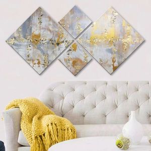 Set 4 tablouri decorative, 4MDF57072, MDF, Imprimat UV, Multicolor imagine