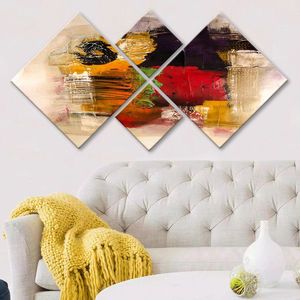 Set 4 tablouri decorative, 4MDF57105609, MDF, Imprimat UV, Multicolor imagine