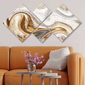 Set 4 tablouri decorative, 4MDF576412, MDF, Imprimat UV, Multicolor imagine