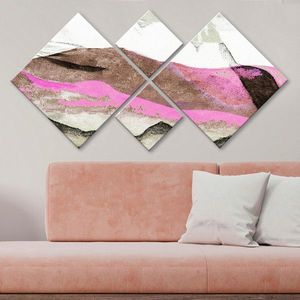 Set 4 tablouri decorative, 4MDF576932, MDF, Imprimat UV, Multicolor imagine