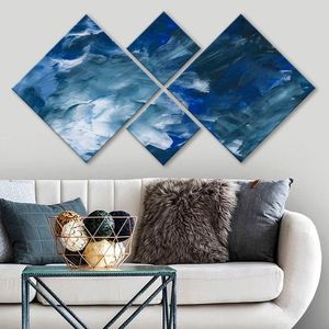 Set 4 tablouri decorative, 4MDF582054, MDF, Imprimat UV, Multicolor imagine