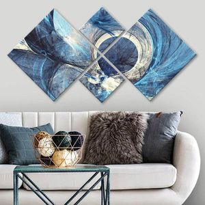 Set 4 tablouri decorative, 4MDF586492415, MDF, Imprimat UV, Multicolor imagine