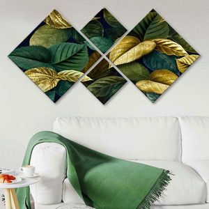 Set 4 tablouri decorative, 4MDF587687, MDF, Imprimat UV, Multicolor imagine