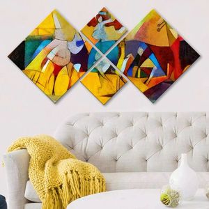 Set 4 tablouri decorative, 4MDF588081758, MDF, Imprimat UV, Multicolor imagine