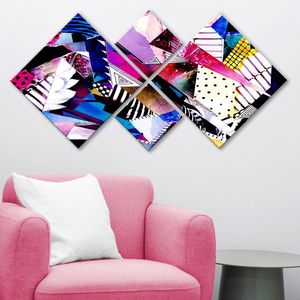 Set 4 tablouri decorative, 4MDF638716753, MDF, Imprimat UV, Multicolor imagine