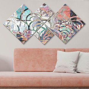 Set 4 tablouri decorative, 4MDF64894144, MDF, Imprimat UV, Multicolor imagine