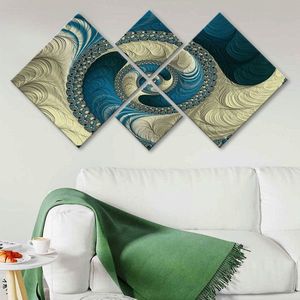 Set 4 tablouri decorative, 4MDF689833501, MDF, Imprimat UV, Multicolor imagine
