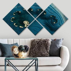Set 4 tablouri decorative, 4MDF689833591, MDF, Imprimat UV, Multicolor imagine