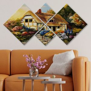 Set 4 tablouri decorative, 4MDF69242389, MDF, Imprimat UV, Multicolor imagine