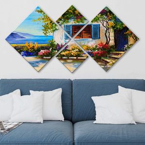 Set 4 tablouri decorative, 4MDF69323317, MDF, Imprimat UV, Multicolor imagine