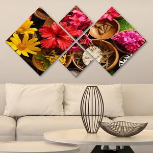 Set 4 tablouri decorative, 4MDF704999149, MDF, Imprimat UV, Multicolor imagine