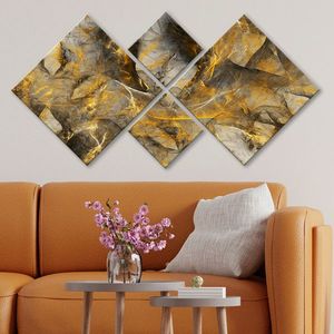 Set 4 tablouri decorative, 4MDF722854804, MDF, Imprimat UV, Multicolor imagine