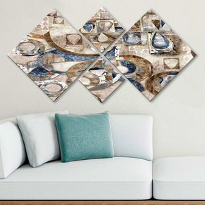 Set 4 tablouri decorative, 4MDF729005959, MDF, Imprimat UV, Multicolor imagine