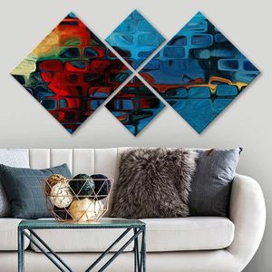 Set 4 tablouri decorative, 4MDF74015095, MDF, Imprimat UV, Multicolor imagine