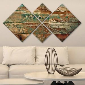 Set 4 tablouri decorative, 4MDF741797314, MDF, Imprimat UV, Multicolor imagine