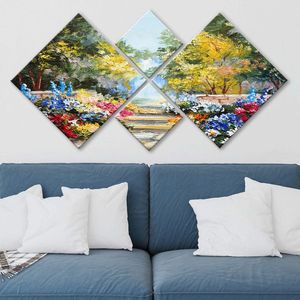 Set 4 tablouri decorative, 4MDF75470429, MDF, Imprimat UV, Multicolor imagine