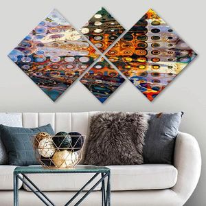 Set 4 tablouri decorative, 4MDF75628300, MDF, Imprimat UV, Multicolor imagine