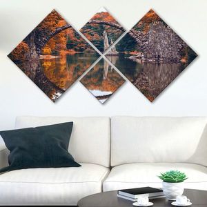 Set 4 tablouri decorative, 4MDF758202754, MDF, Imprimat UV, Multicolor imagine