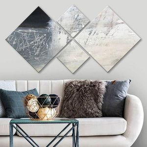 Set 4 tablouri decorative, 4MDF765653254, MDF, Imprimat UV, Multicolor imagine