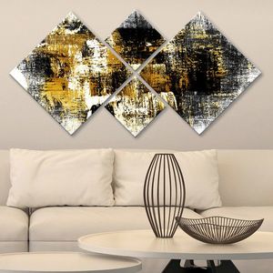 Set 4 tablouri decorative, 4MDF77056099, MDF, Imprimat UV, Multicolor imagine